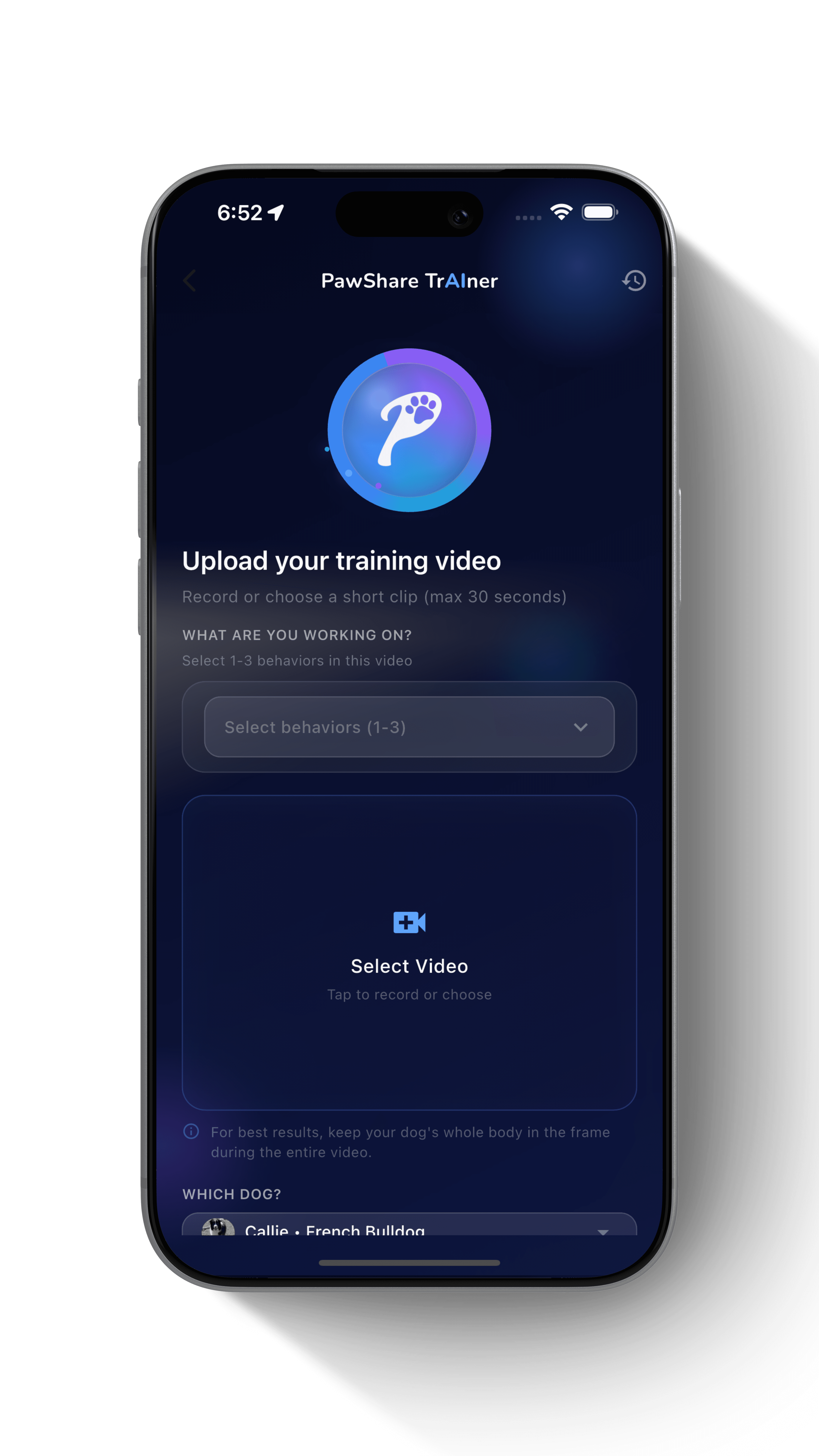 Upload your training video
